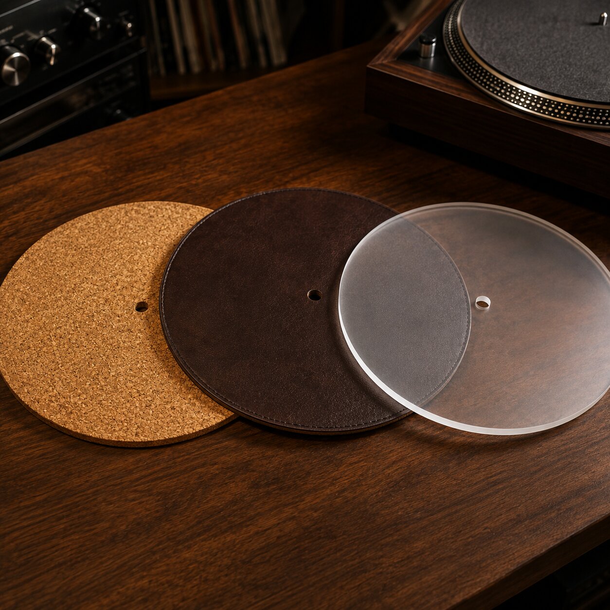 Cork vs Leather vs Acrylic Platter Mats
