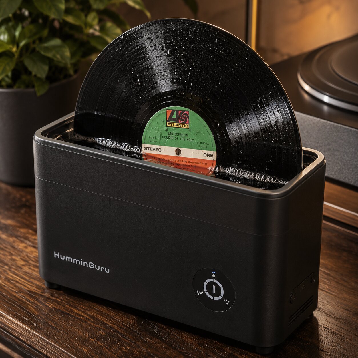 Vacuum Record Cleaning Machine in Action